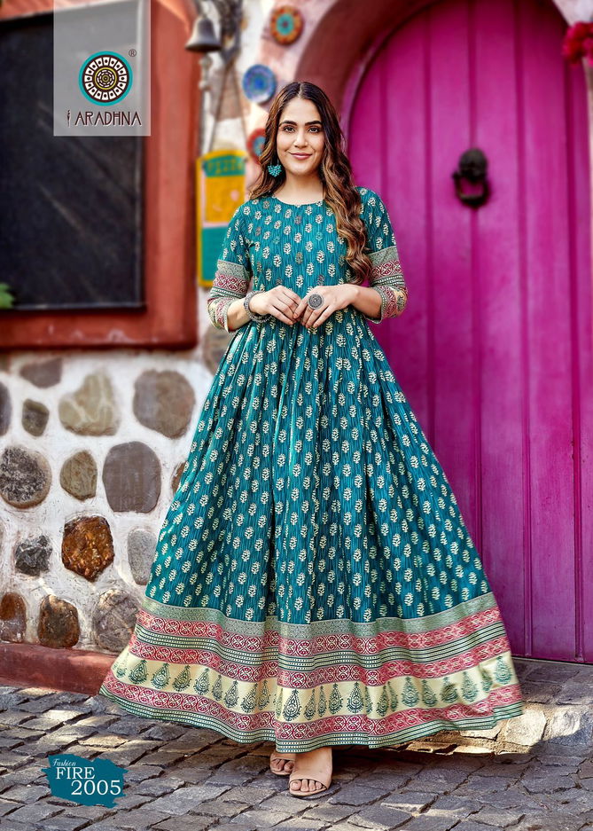 Aradhna Fashion Fire Vol 2 Printed Anarkali Kurti Catalog
